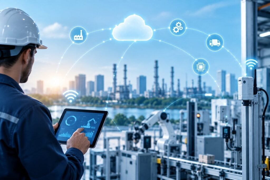 End-to-end IoT solutions connecting devices, data, cloud, and business operations